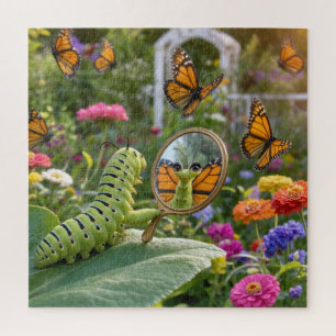 Puzzle Oruga soñando con ser una mariposa