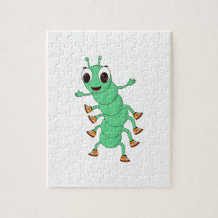 Puzzle oruga verde