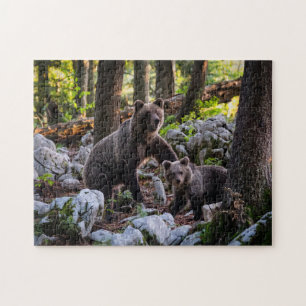 Puzzle Osa Madre Y Cachorro Eslovenia