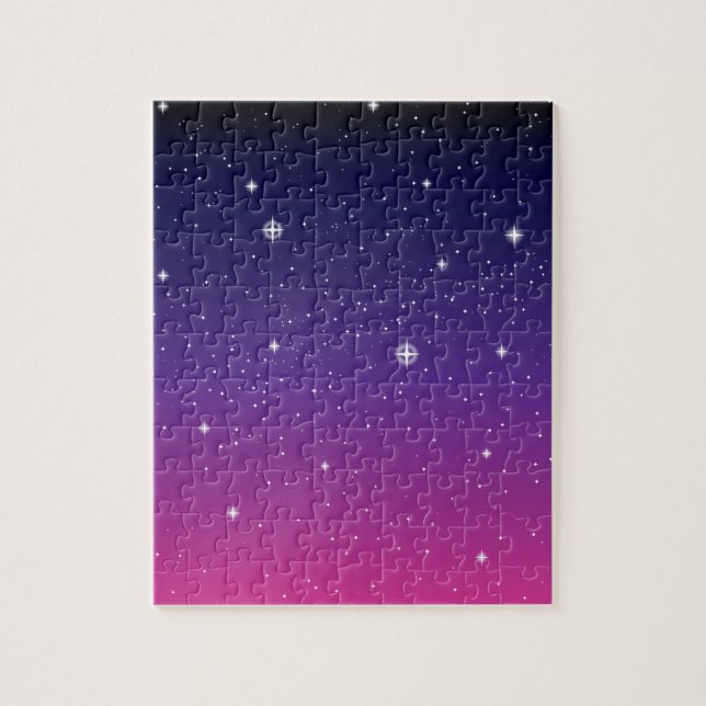 Puzzle Oscuro Purple Starry Night Sky (Vertical)