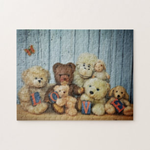 Puzzle Osito de peluche con amigo