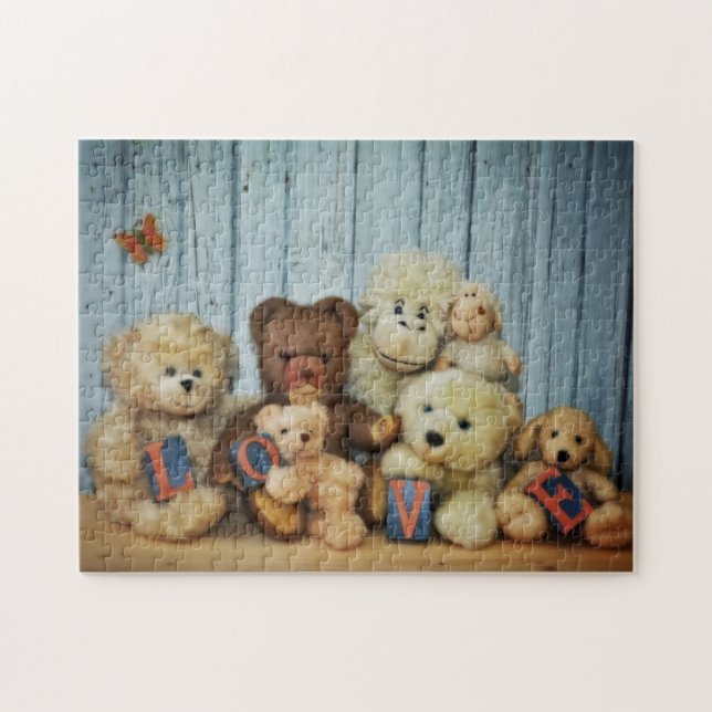 Puzzle Osito de peluche con amigo (Horizontal)