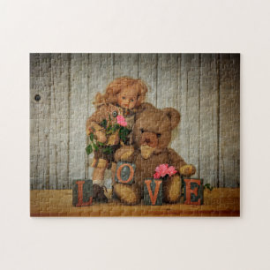 Puzzle Osito de peluche y muñeca