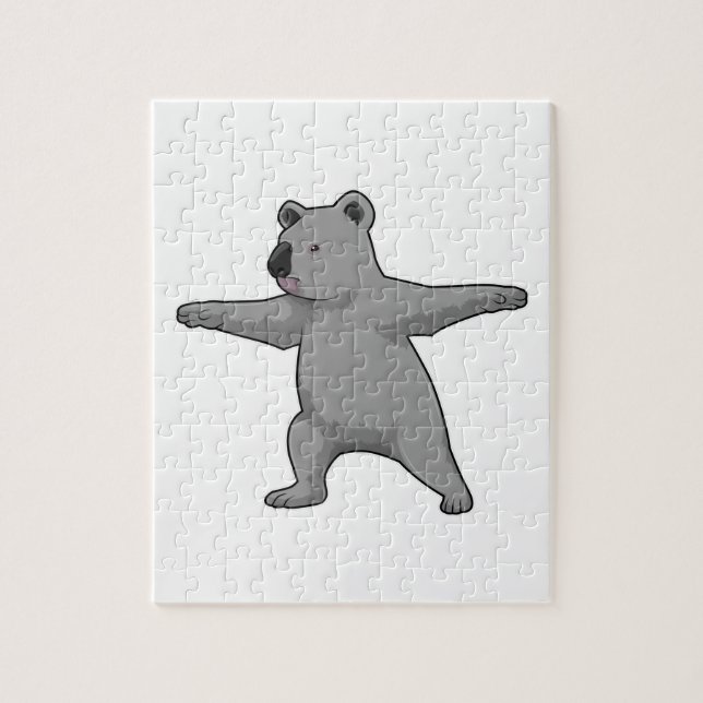Puzzle Osito Koala en el gimnasio del yoga (Vertical)
