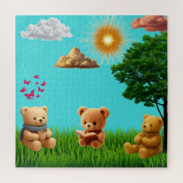 Puzzle Ositos de peluche en el parque