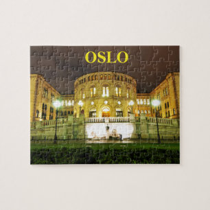 Puzzle Oslo, Noruega en la noche