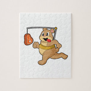 Puzzle Oso como corredora