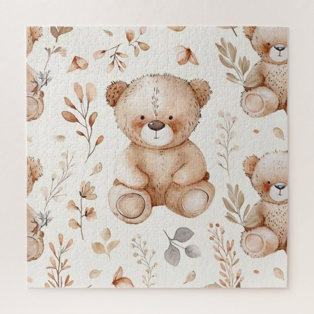 Puzzle Oso de bebé beige lindo (Vertical)