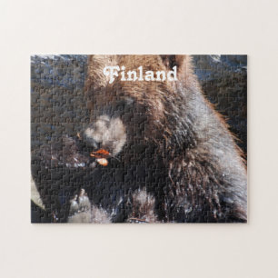 Puzzle Oso de Brown en Finlandia