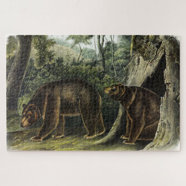 Puzzle Oso de canela de los cuatripedos de Audubon (Horizontal)