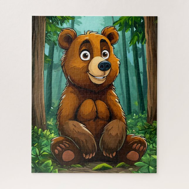 Puzzle Oso de dibujos animados lindo (Vertical)