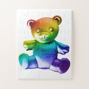 Puzzle Oso de peluche de metal cepillado SlipperyJoe's gr