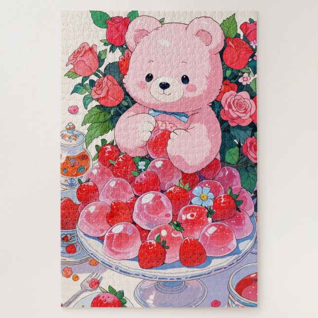 Puzzle Oso de peluche lindo de anime  (Vertical)