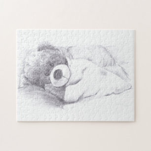 Puzzle Oso de peluche perezoso, soñoliento