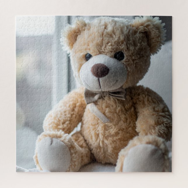 Puzzle Oso de peluche sentado acogedor (Vertical)