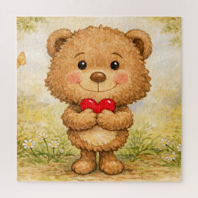 Puzzle Oso del Día de San Valentín (Vertical)