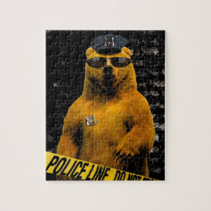 Puzzle ¡Oso del oficial de policía!