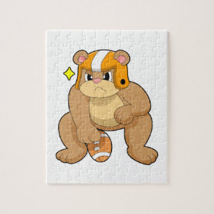 Puzzle Oso en deportes de fútbol