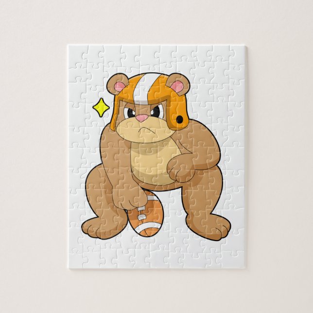 Puzzle Oso en deportes de fútbol (Vertical)