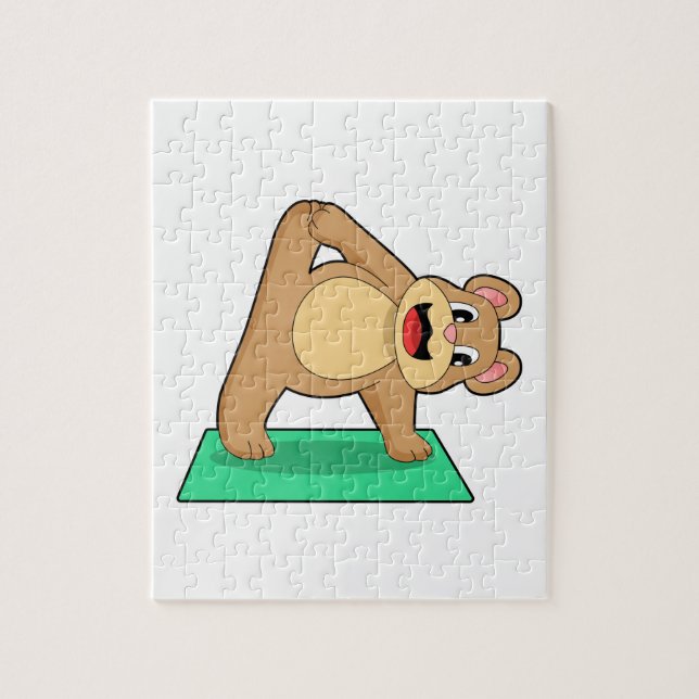 Puzzle Oso en el gimnasio del yoga (Vertical)