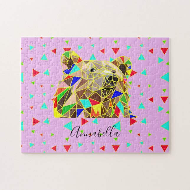 Puzzle Oso Grizzly Rosa (Horizontal)