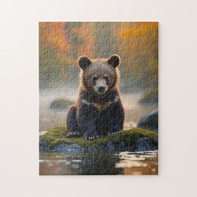 Puzzle Oso joven en otoño (Vertical)