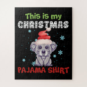 Puzzle Oso Koala Esta Es Mi Camiseta De Navidad De Pijama