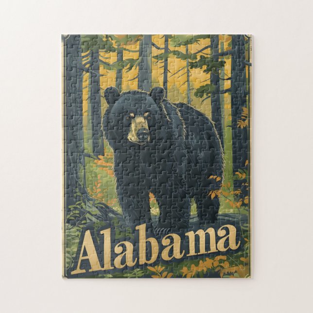 Puzzle Oso negro de Alabama (Vertical)