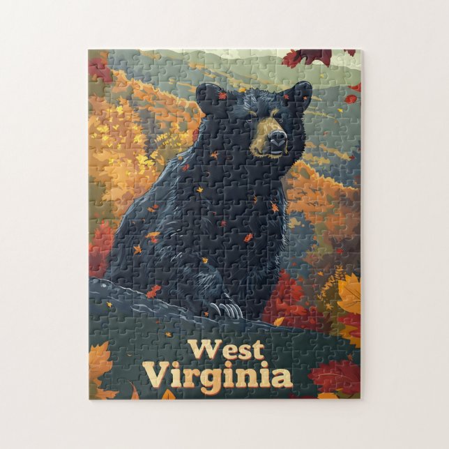 Puzzle Oso negro de Virginia Occidental (Vertical)