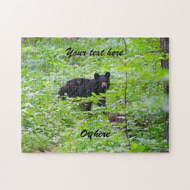 Puzzle Oso negro en el bosque (Horizontal)