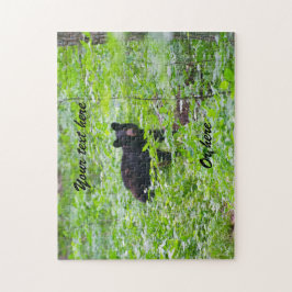 Puzzle Oso negro en el bosque