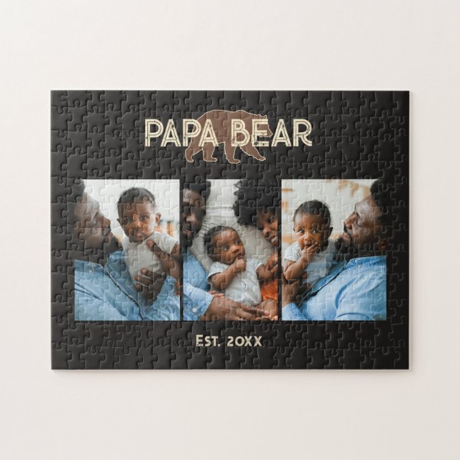 Puzzle Oso Padre Año de Fundación 3 Foto (Horizontal)
