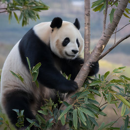 Puzzle Oso Panda en un Árbol