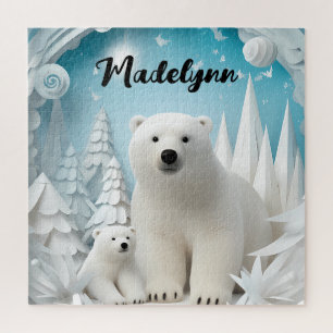 Puzzle Oso Polar con Océano Ártico cúbico personalizado
