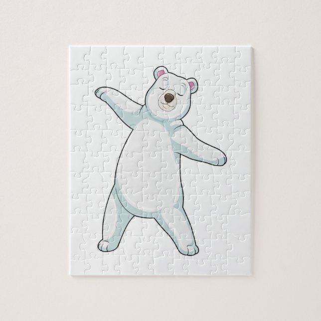 Puzzle Oso polar en el gimnasio del yoga en pie (Vertical)
