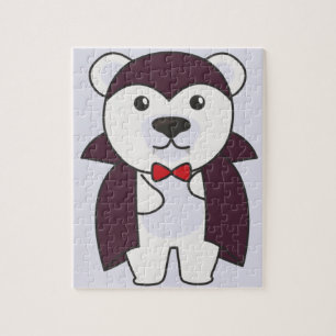 Puzzle Oso Polar Halloween Cute Devil Kids Vampisa Jigsa