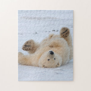 Puzzle oso polar, Ursus maritimus, cachorro rodando 3