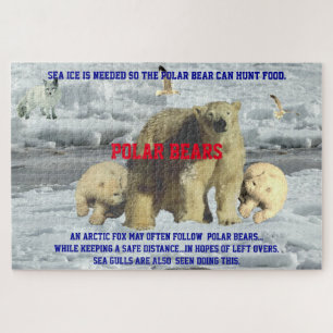 Puzzle Oso Polar Vida 20" x 30", 1014 piezas