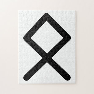 Puzzle OTHALA Rune Nórdica (Herencia, Ascendencia)   Fuþa