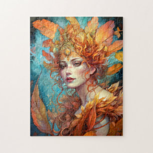 Puzzle Otoño Caída Reina Diosa Fantasía Arte