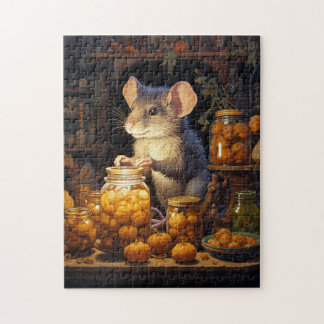 Puzzle Otoño Cosecha Ratón: La acogedora caída de los ama