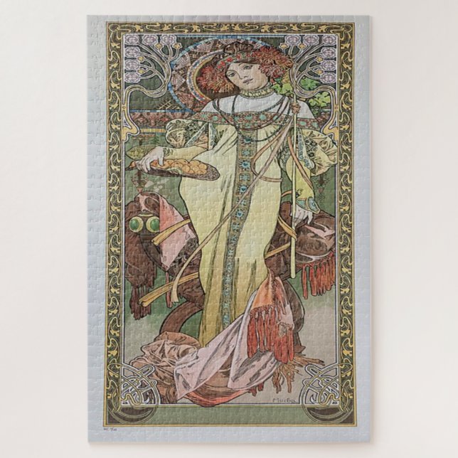 Puzzle Otoño de 1900: Un Art Nouveau de Mucha (Vertical)