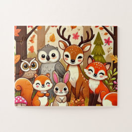 Puzzle Otoño de animales de Woodland