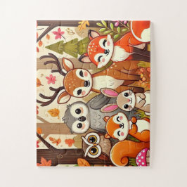 Puzzle Otoño de animales de Woodland