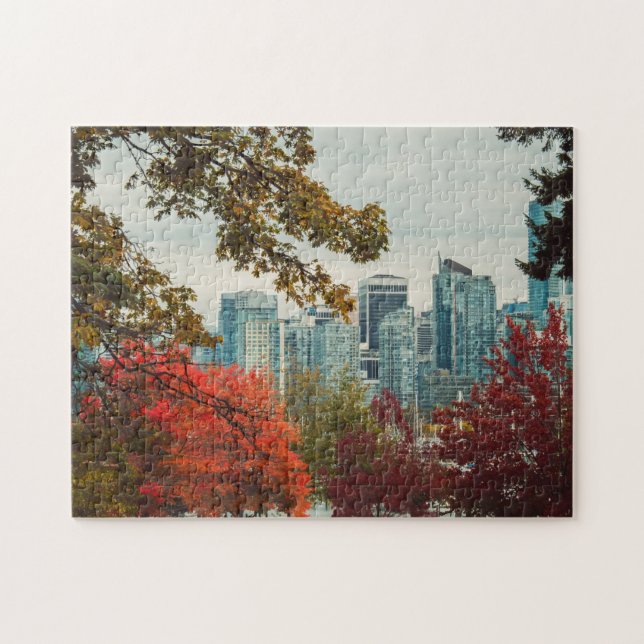 Puzzle Otoño de Vancouver British Columbia City (Horizontal)
