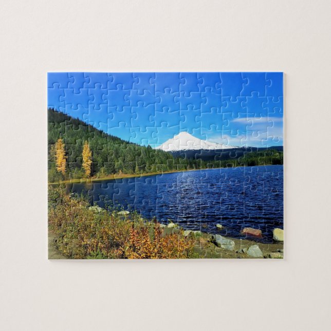 Puzzle Otoño en el lago Trillium, OR (Horizontal)