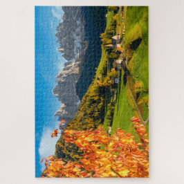 Puzzle Otoño en el paisaje montañoso de los Dolomitas con