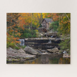 Puzzle Otoño en Glade Creek Grist Mill en Virginia Occide