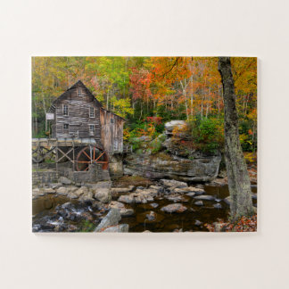 Puzzle Otoño en Glade Creek Grist Mill en Virginia Occide