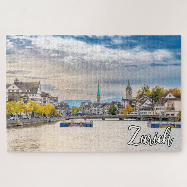 Puzzle Otoño En Zurich, Suiza (Horizontal)